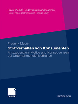 cover image of Strafverhalten von Konsumenten